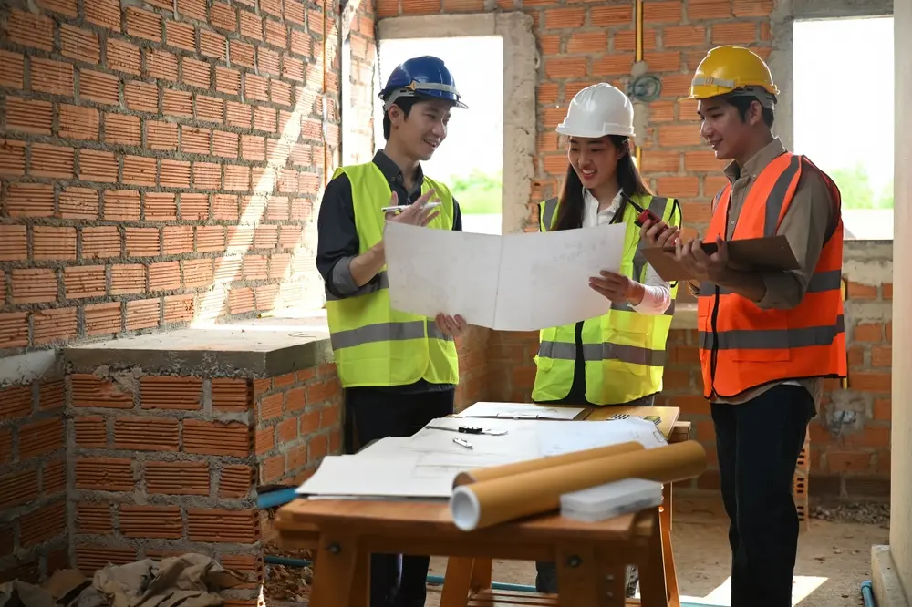 Contractor completing home renovations and room additions to expand and improve living spaces.