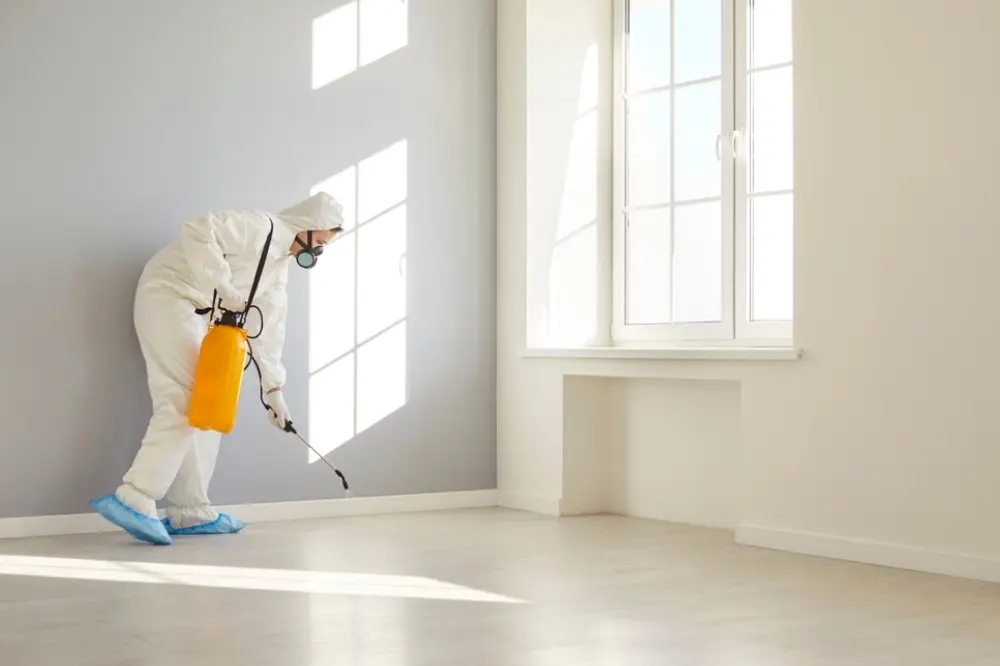 Team cleaning a residential property for new occupants.